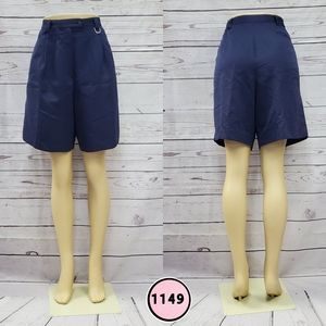 play size 12 navy blue high waist short